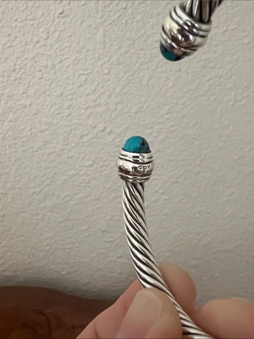 David Yurman turquoise cuff 4mm - Picture 4 of 6